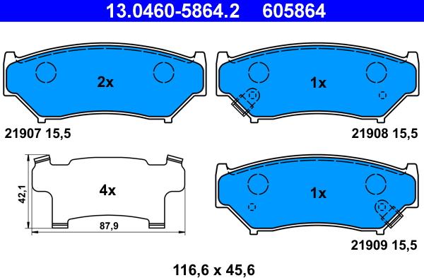 ATE 13.0460-5864.2 - Jarrupala, levyjarru inparts.fi