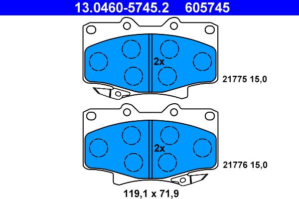 ATE 13.0460-5745.2 - Jarrupala, levyjarru inparts.fi