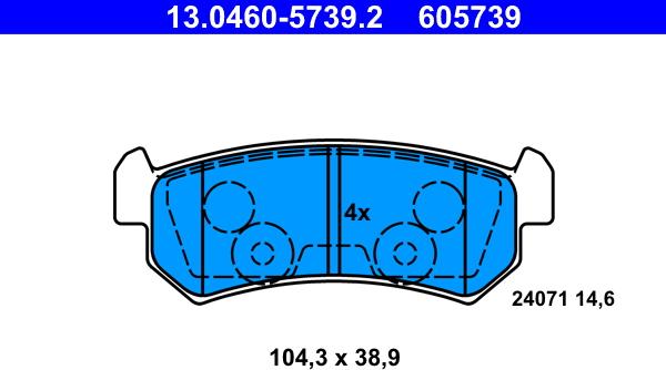 ATE 13.0460-5739.2 - Jarrupala, levyjarru inparts.fi