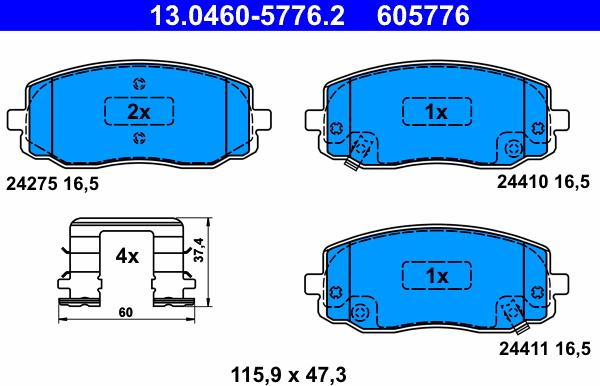 ATE 13.0460-5776.2 - Jarrupala, levyjarru inparts.fi