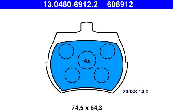 ATE 13.0460-6912.2 - Jarrupala, levyjarru inparts.fi