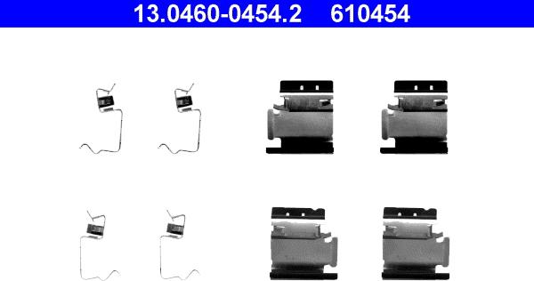 ATE 13.0460-0454.2 - Tarvikesarja, jarrupala inparts.fi