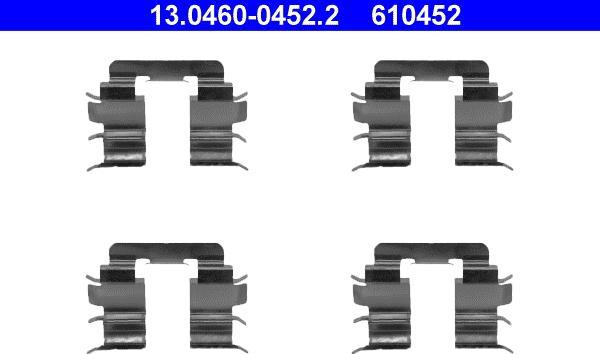 ATE 13.0460-0452.2 - Tarvikesarja, jarrupala inparts.fi