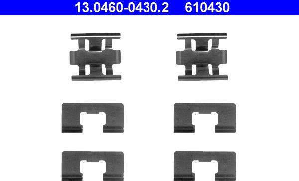 ATE 13.0460-0430.2 - Tarvikesarja, jarrupala inparts.fi