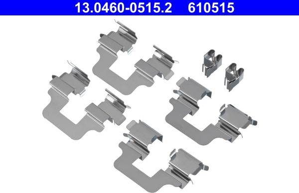 ATE 13.0460-0515.2 - Tarvikesarja, jarrupala inparts.fi