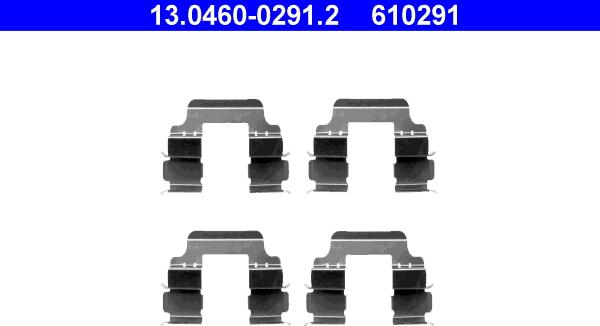 ATE 13.0460-0291.2 - Tarvikesarja, jarrupala inparts.fi