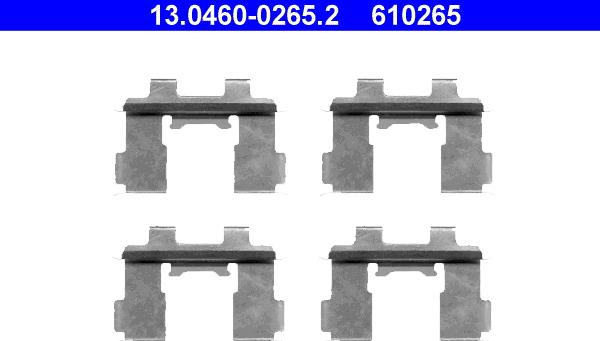 ATE 13.0460-0265.2 - Tarvikesarja, jarrupala inparts.fi