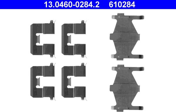 ATE 13.0460-0284.2 - Tarvikesarja, jarrupala inparts.fi
