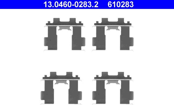 ATE 13.0460-0283.2 - Tarvikesarja, jarrupala inparts.fi