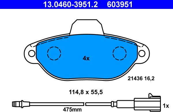 ATE 13.0460-3951.2 - Jarrupala, levyjarru inparts.fi