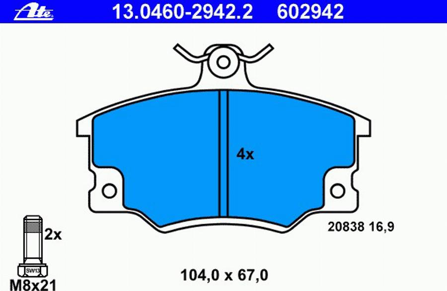 ATE 13.0460-2942.2 - Jarrupala, levyjarru inparts.fi