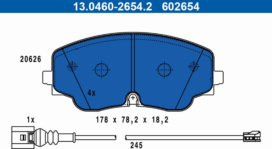 ATE 13.0460-2654.2 - Jarrupala, levyjarru inparts.fi