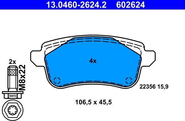 ATE 13.0460-2624.2 - Jarrupala, levyjarru inparts.fi