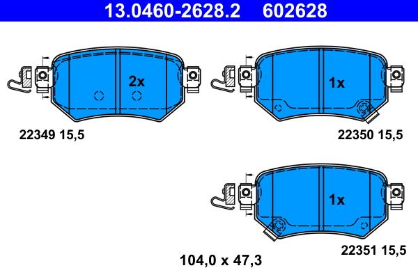 ATE 13.0460-2628.2 - Jarrupala, levyjarru inparts.fi