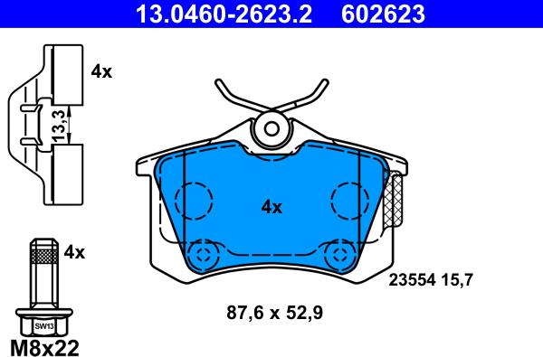 ATE 13.0460-2623.2 - Jarrupala, levyjarru inparts.fi