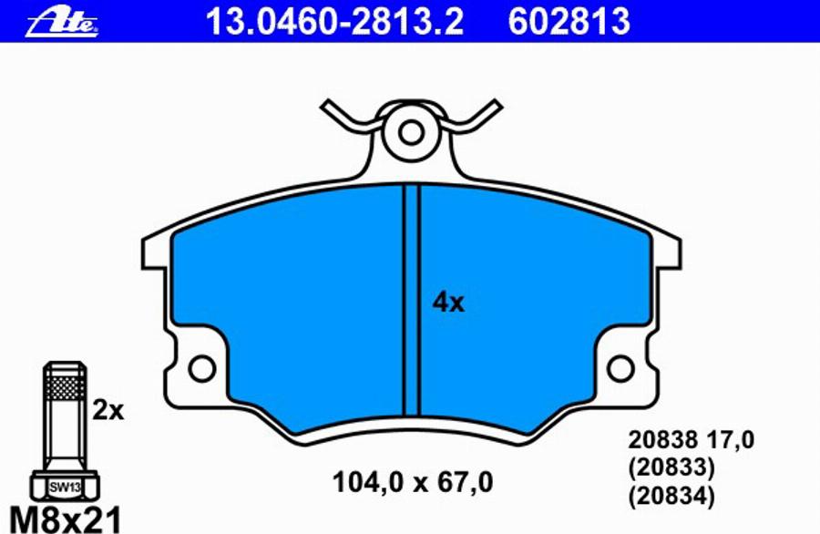 ATE 13.0460-2813.2 - Jarrupala, levyjarru inparts.fi