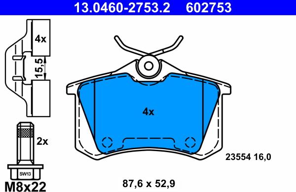 ATE 13.0460-2753.2 - Jarrupala, levyjarru inparts.fi