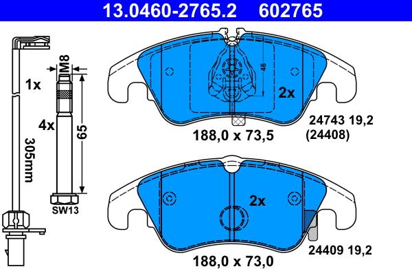 ATE 13.0460-2765.2 - Jarrupala, levyjarru inparts.fi