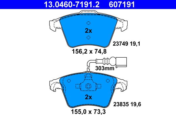 ATE 13.0460-7191.2 - Jarrupala, levyjarru inparts.fi