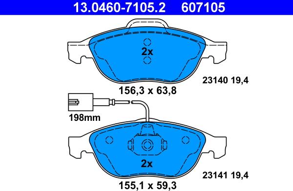 ATE 13.0460-7105.2 - Jarrupala, levyjarru inparts.fi