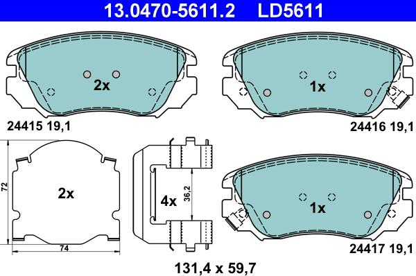 ATE 13.0470-5611.2 - Jarrupala, levyjarru inparts.fi