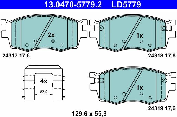 ATE 13.0470-5779.2 - Jarrupala, levyjarru inparts.fi