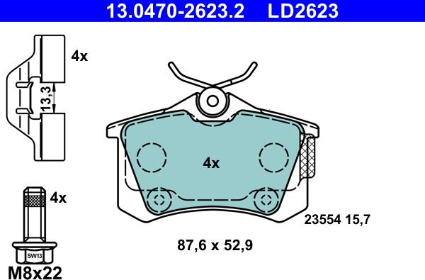 ATE 13.0470-2623.2 - Jarrupala, levyjarru inparts.fi