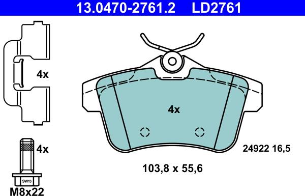 ATE 13.0470-2761.2 - Jarrupala, levyjarru inparts.fi