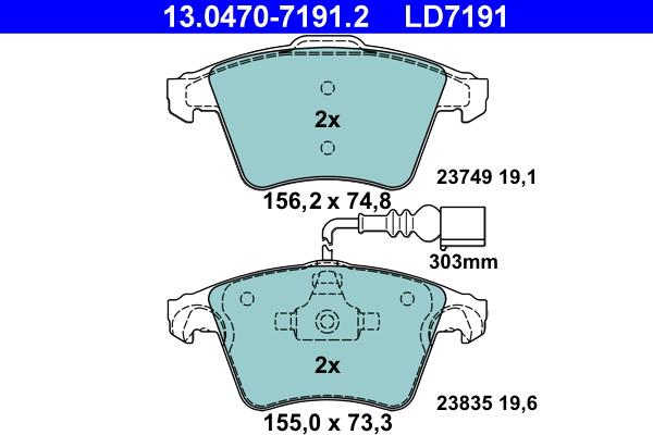 ATE 13.0470-7191.2 - Jarrupala, levyjarru inparts.fi