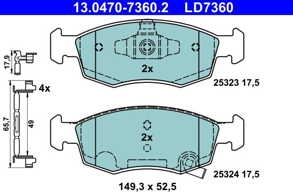 ATE 13.0470-7360.2 - Jarrupala, levyjarru inparts.fi