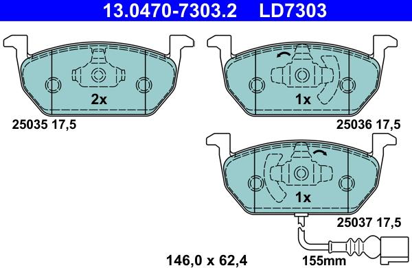 ATE 13.0470-7303.2 - Jarrupala, levyjarru inparts.fi