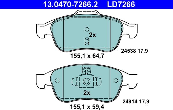 ATE 13.0470-7266.2 - Jarrupala, levyjarru inparts.fi