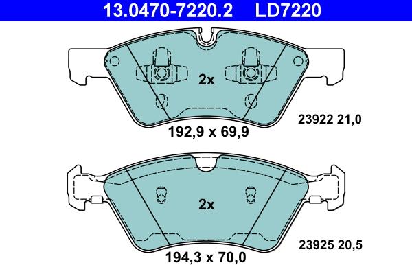 ATE 13.0470-7220.2 - Jarrupala, levyjarru inparts.fi