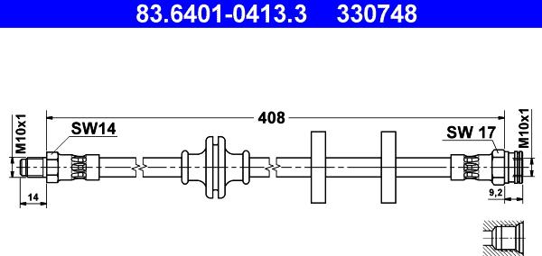 ATE 83.6401-0413.3 - Jarruletku inparts.fi