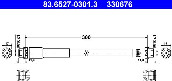 ATE 83.6527-0301.3 - Jarruletku inparts.fi