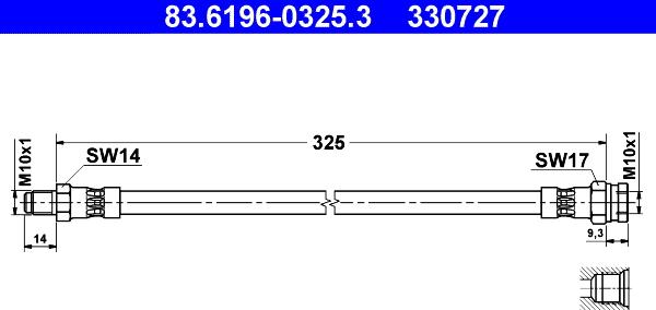 ATE 83.6196-0325.3 - Jarruletku inparts.fi