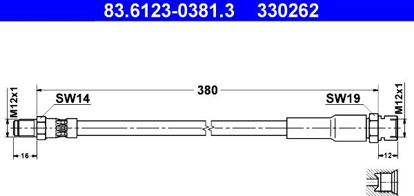 ATE 83.6123-0381.3 - Jarruletku inparts.fi