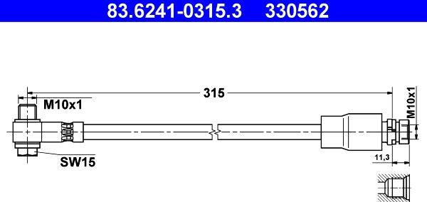 ATE 83.6241-0315.3 - Jarruletku inparts.fi