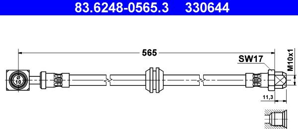 ATE 83.6248-0565.3 - Jarruletku inparts.fi