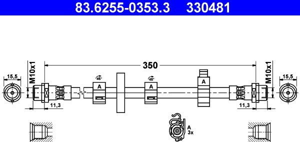 ATE 83.6255-0353.3 - Jarruletku inparts.fi