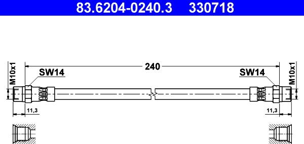 ATE 83.6204-0240.3 - Jarruletku inparts.fi