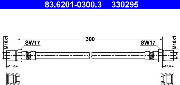 ATE 83.6201-0300.3 - Jarruletku inparts.fi