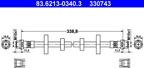 ATE 83.6213-0340.3 - Jarruletku inparts.fi