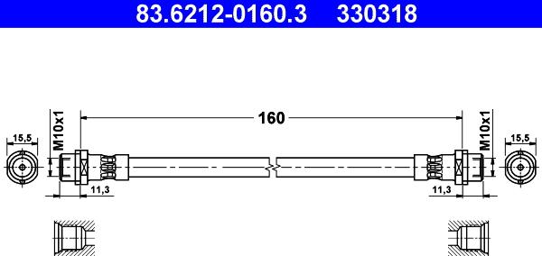 ATE 83.6212-0160.3 - Jarruletku inparts.fi