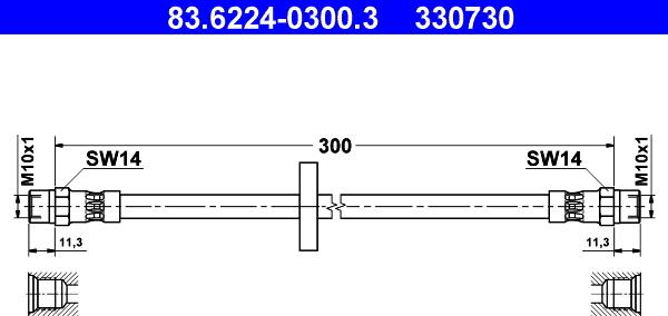 ATE 83.6224-0300.3 - Jarruletku inparts.fi