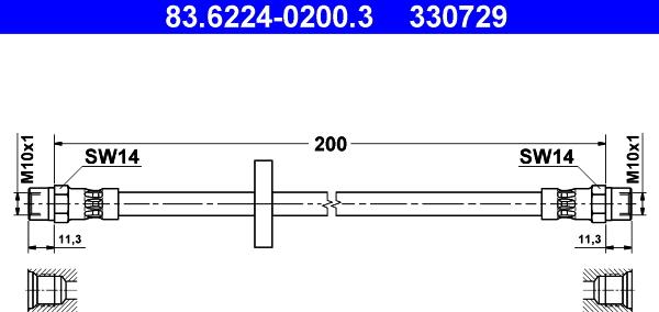 ATE 83.6224-0200.3 - Jarruletku inparts.fi