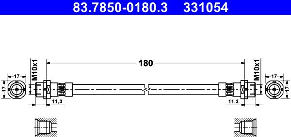 ATE 83.7850-0180.3 - Jarruletku inparts.fi