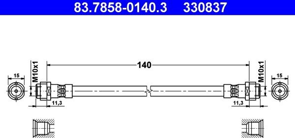 ATE 83.7858-0140.3 - Jarruletku inparts.fi