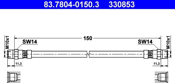 ATE 83.7804-0150.3 - Jarruletku inparts.fi