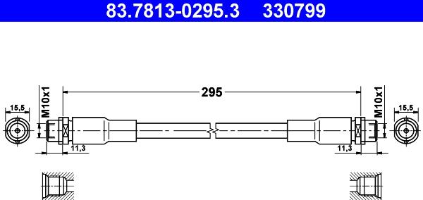 ATE 83.7813-0295.3 - Jarruletku inparts.fi